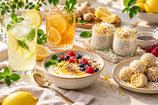 5 nouvelles recettes fraîches avec du collagène poudre citron
