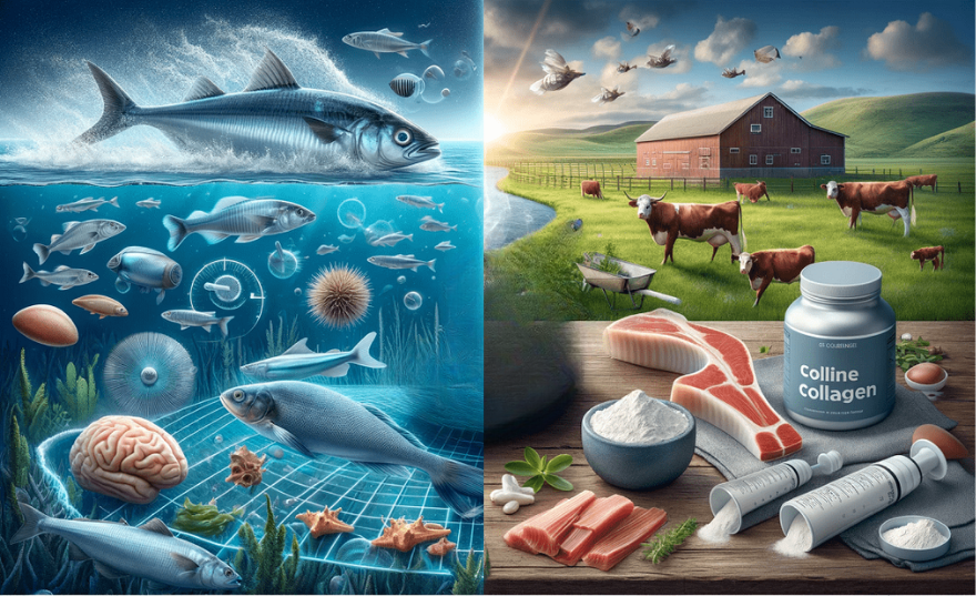 Collagène bovin et marin en poudre avec leurs avantages pour la santé