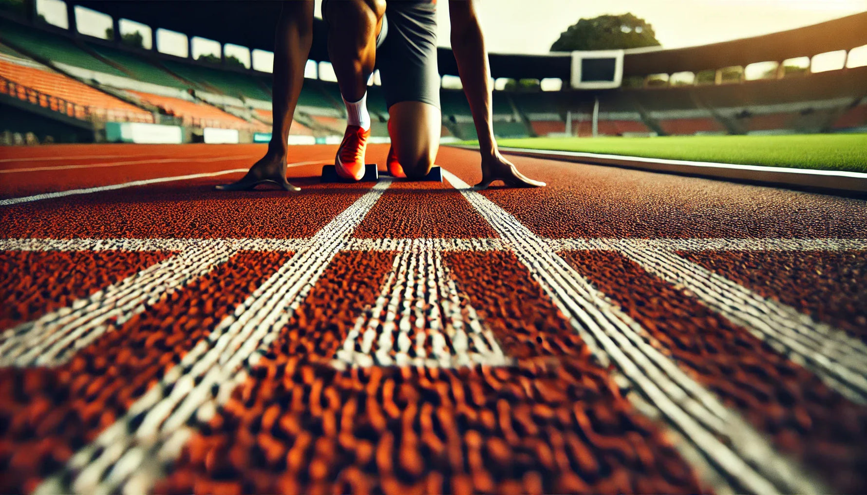 Sportif en plein entraînement avec des fruits riches en vitamine C en arrière-plan.